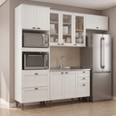 Ver imagem 1 de Cozinha Completa Modulada 4 Peças 100% MDF Classy Yescasa Branco
