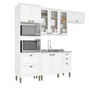 Ver imagem 1 de Cozinha Completa Modulada 4 Peças 100% MDF Classy Branco