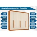 Ver imagem 6 de Guarda Roupa Casal 6 Portas e 6 Gavetas Versalhes Cinamomo-off White Conquista