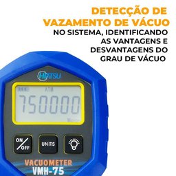Vacuômetro Digital Hiatsu com Maleta Vmh-75 Único - 4