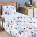 Ver imagem 6 de Kit Colcha + Jogo de Cama Bouti Kids Solteiro Infantil 5 Peças 100% Poliéster - Bombeiro