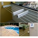 Ver imagem 5 de Kit com 5 Peças Varal Magico 4 Varetas Aluminio 50cm - Dobravel Branco