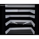 Ver imagem 2 de Kit com 5 Peças Varal Magico 4 Varetas Aluminio 50cm - Dobravel Branco