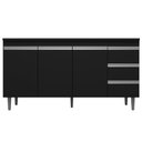 Ver mais imagens de Cozinha Modulada 5 Peças Balcão com Pia 160cm Andréia Preto - AJL Móveis