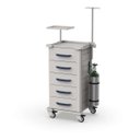 Ver imagem 6 de Carrinho Hospitalar 5 Gavetas Médico - Tampo Inox - Estrutura em Aço com Acessórios