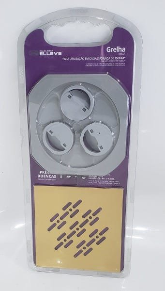 Ralo Grelha 15cm Quadrado GOLD -Novii Ralo Linear - 2
