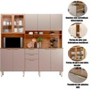 Ver imagem 4 de Kit Cozinha Compacta 10 Portas 2 Gavetas Ruby Amêndola/Nude