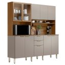 Ver imagem 6 de Kit Cozinha Compacta 10 Portas 2 Gavetas Ruby Amêndola/Nude