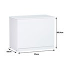 Ver imagem 3 de Baú Organizador Multiuso Amanda Big Retangular 95x56cm Branco - Desk Design