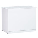 Ver imagem 1 de Baú Organizador Multiuso Amanda Big Retangular 95x56cm Branco - Desk Design