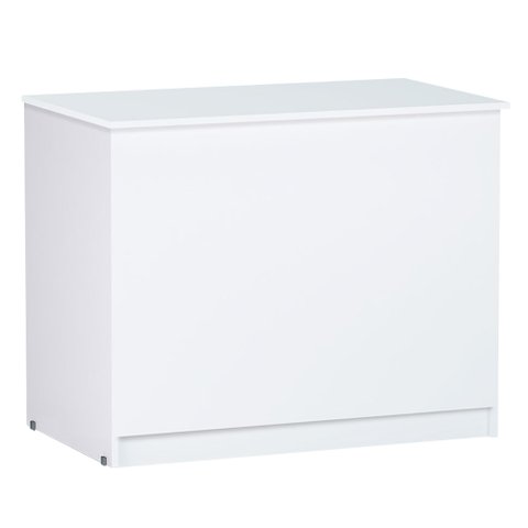 Baú Organizador Multiuso Amanda Big Retangular 95x56cm Branco - Desk Design