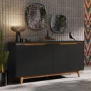 Ver imagem 2 de Buffet / Balcão / Aparador / Bancada FL 4 Portas Amplo Espaço Interno Para Objetos Sem Puxadores Ext