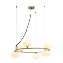 Ver imagem 2 de Pendente Samba 60cm X 60cm X 22cmh 6xg9 - Dourado / Branco Fosco - Bella - Hl012m