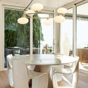 Ver imagem 1 de Pendente Samba 60cm X 60cm X 22cmh 6xg9 - Dourado / Branco Fosco - Bella - Hl012m