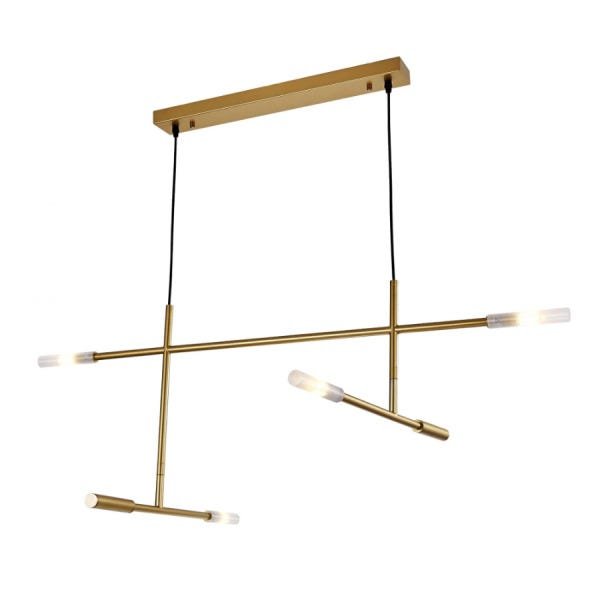 Pendente Malagueta 112cm 72cm x 43cm 8xg9 80W - Dourado e Branco - Bella - Gr002 - 2