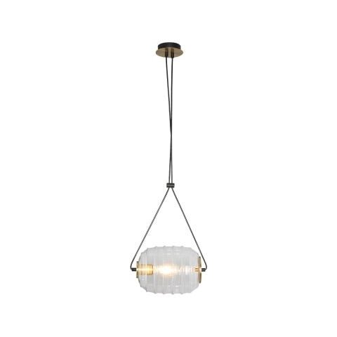 Pendente Lampiao Dourado e Transparente 26,3cm 1xe - Bella - Hc013