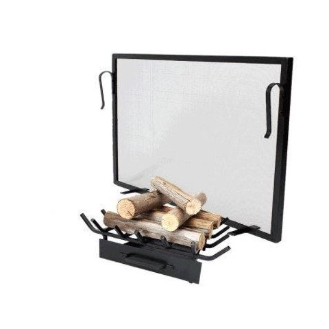Kit Duo Para Lareira - Tela 40x60 E Grelha Pequena