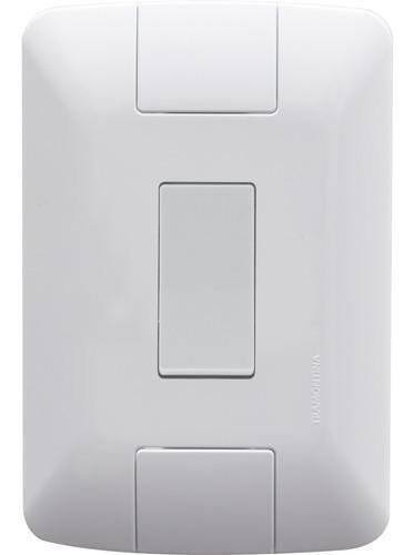 1 Interruptor Simples+placa Branca 6a 250v Aria Kit 10pcs Cor:Branco - 1
