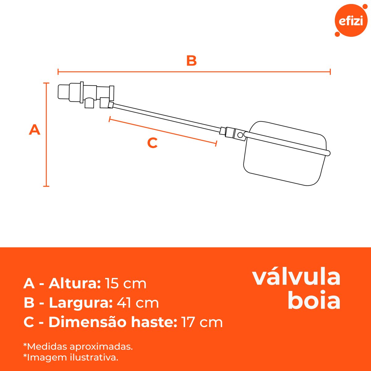 Torneira de Boia com Haste em Abs 1/2″ e 3/4″ - Fortlev - 3