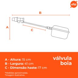 Torneira de Boia com Haste em Abs 1/2″ e 3/4″ - Fortlev - 3