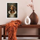 Ver imagem 1 de Quadro Dachshund com Roupa de Rei 45x34cm:moldura Branca