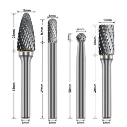 Lima Rotativa Metal Duro - Haste 6mm - Jogo 8 Peças + Estojo - 3