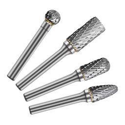 Lima Rotativa Metal Duro - Haste 6mm - Jogo 8 Peças + Estojo - 4