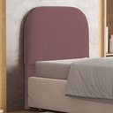 Ver imagem 2 de Cabeceira Cama Box 100cm Orgânica Lanna W01 Suede Rosê - Lyam Decor
