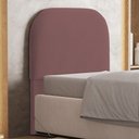 Ver imagem 1 de Cabeceira Cama Box 100cm Orgânica Lanna W01 Suede Rosê - Lyam Decor