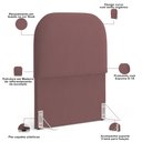 Ver imagem 4 de Cabeceira Cama Box 100cm Orgânica Lanna W01 Suede Rosê - Lyam Decor