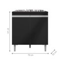Ver imagem 3 de Balcão para Cozinha 2 Portas United Preto Fosco