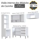 Ver imagem 3 de Cozinha Completa Modulada Athena com Kit Forno - Irm
