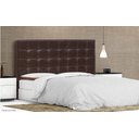Ver imagem 1 de Cabeceira Estofada Cama Box Queen 1,60 Domus para Quarto Corino Marrom - Larbelle