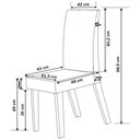 Ver imagem 3 de Mesa de Jantar 6 Lugares Andreia Mel/blonde/nude - Pnr Móveis