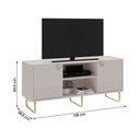 Ver imagem 4 de Rack Bancada Bossa para Tv até 60" Polegadas Pés Metálicos Off White