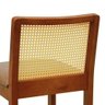 Banqueta Média Pérola Madeira Maciça com Telinha C- 62cm Altura - Amêndoa Assento Estofado - 2