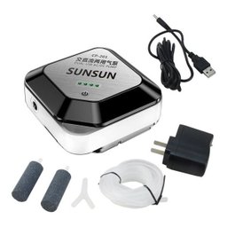 Bomba Compressor De Ar Cp-201 Sunsun A Bateria Aquário - 3