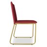 Cadeira de Jantar Jolly Base Metal Dourado Veludo Vermelho - Leal Decorados - 3