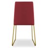 Cadeira de Jantar Jolly Base Metal Dourado Veludo Vermelho - Leal Decorados - 4