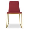 Cadeira de Jantar Jolly Base Metal Dourado Veludo Vermelho - Leal Decorados - 2