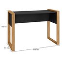 Ver imagem 2 de Mesa Office 5030 Freijó Toq Preto Fosco - Qmovi