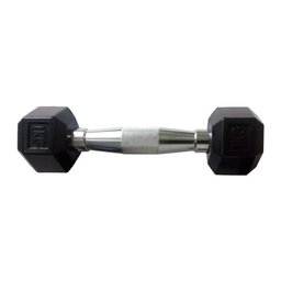 Halteres Sextavado Injetado com Pegada Cromada 1,0kg - 1