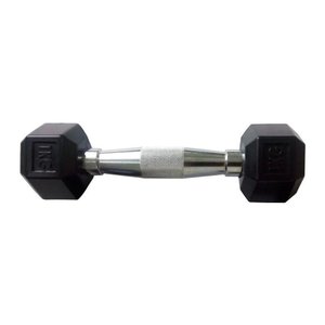 Halteres Sextavado Injetado com Pegada Cromada 1,0kg