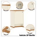 Ver imagem 6 de Aparador Balcão 1 Porta Tampo Mdp 25mm Berlin - Vianossa