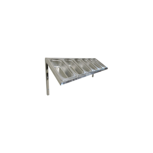 Condimentadora Pizzarola de Parede Aço Inox 6 Cubas 1/4
