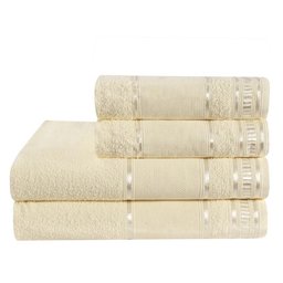 Jogo de Toalhas Banho 5 Peças 100% Algodão Linha Premium Hipoalergenica: Baunilha - 1