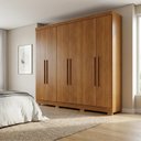 Ver imagem 1 de Guarda-Roupa Casal MDP 6 Portas 2 Gavetas Cinamomo França