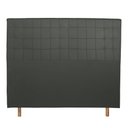 Ver imagem 2 de Cabeceira Cama Box Casal Paris Slim 140 Cm Suede Cinza MV Estofados