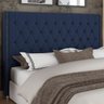 Cabeceira Cama Box Casal 140cm Estofada Frizza P05 Veludo Azul Marinho - Lyam Decor - 6
