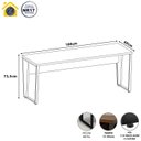 Ver imagem 2 de Mesa Escritório 1,80m X 0,60m Pé Metal e Cadeira Diretor F5 Cor:freijó com Preto